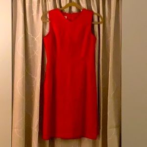 Talbots Red Irish Linen Sheath Dress
